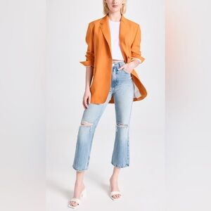 Frame Denim Le High 'N' Tight Crop Mini Boot Cut Distressed Jeans size 27